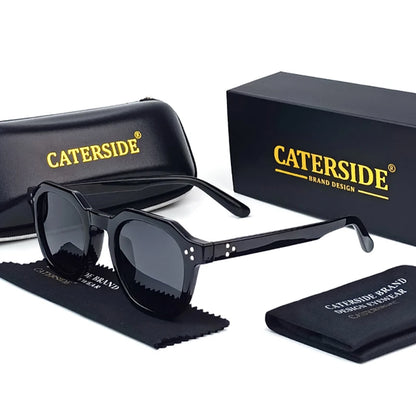 Retro Polarized Sunglasses Men Ultralight TR90 Frame Polygon Women Sun Glasses Outdoor High Quality Travel Eyewear