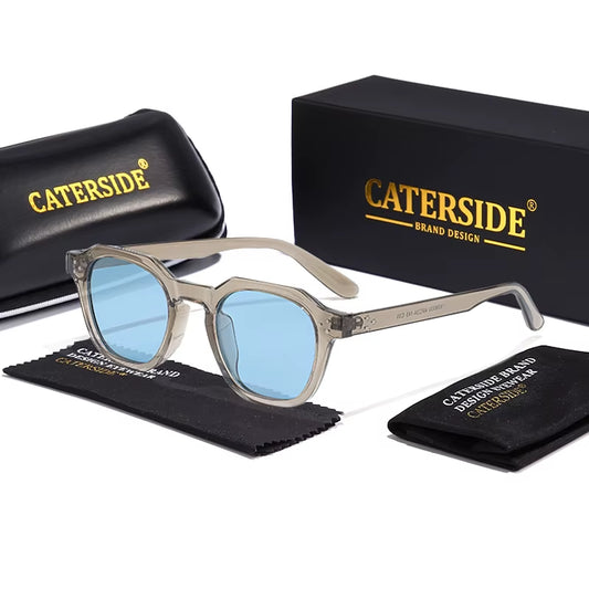 Retro Polarized Sunglasses Men Ultralight TR90 Frame Polygon Women Sun Glasses Outdoor High Quality Travel Eyewear