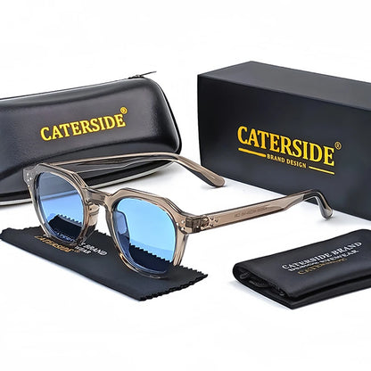 Retro Polarized Sunglasses Men Ultralight TR90 Frame Polygon Women Sun Glasses Outdoor High Quality Travel Eyewear
